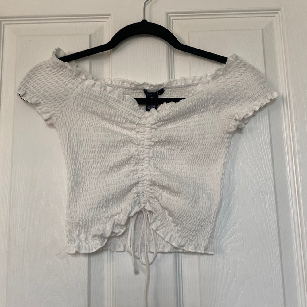 Rue 21 white adjustable crop top
